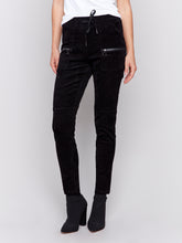 Load image into Gallery viewer, Charlie B - C5438R - Corduroy Jogger Pant - Black
