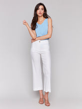 Load image into Gallery viewer, Charlie B - C5462R - Cropped Linen Blend Pants - White
