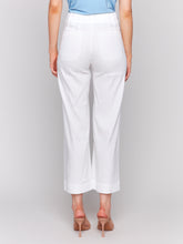 Load image into Gallery viewer, Charlie B - C5462R - Cropped Linen Blend Pants - White
