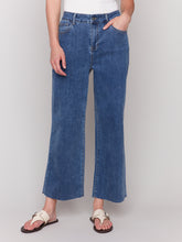 Load image into Gallery viewer, Charlie B - C5497R - Flared Jeans with Raw Edge - Medium Blue
