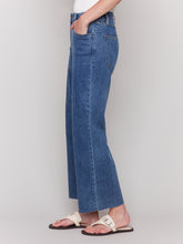 Load image into Gallery viewer, Charlie B - C5497R - Flared Jeans with Raw Edge - Medium Blue
