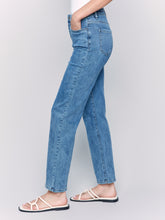 Load image into Gallery viewer, Charlie B - C5584J - Straight Leg Jean with Elastic at Waistband - Medium Blue
