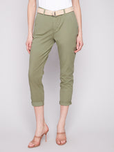 Load image into Gallery viewer, Charlie B - C5625 - Slim Pant Leg with Belt - Celadon
