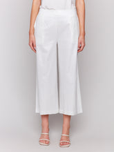 Load image into Gallery viewer, Charlie B - C5646F - Pull On Foil Linen Stretch Pants - Champagne
