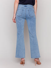 Load image into Gallery viewer, Charlie B - C5653 - Front Slit Embroidered Pant - Lt Blue
