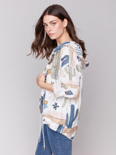 Load image into Gallery viewer, Charlie B - C6166Y - Printed Linen Duster Jacket - Cactus
