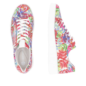 Rieker - D2E02-90 - Remonte Multi Flower Sneaker - Rock/Alabama/Multiflower