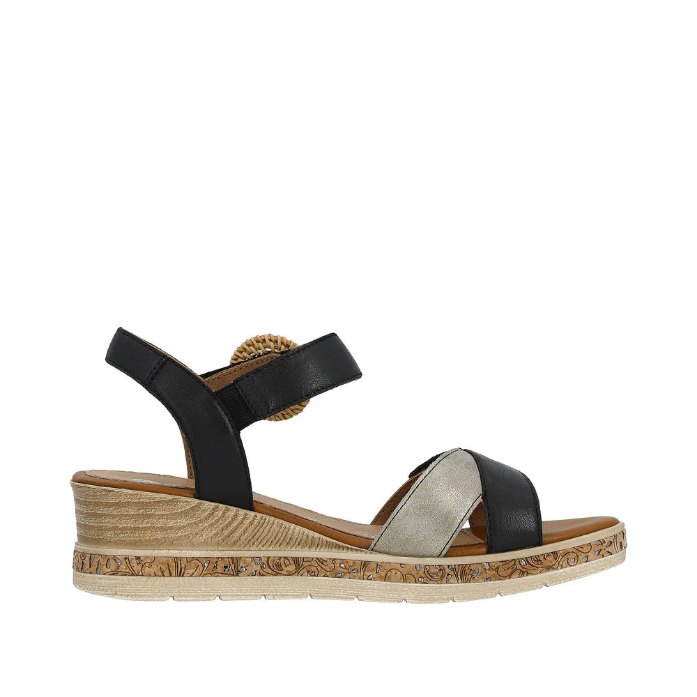 Rieker - D3067-02 - Remonte Sandal - Black – Viau Ladies Wear