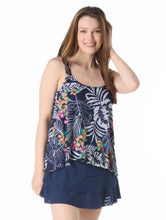 Load image into Gallery viewer, Beach House - H3E058 - Amelia Underwire Mesh Tankini - Admiral Jungle Jersey
