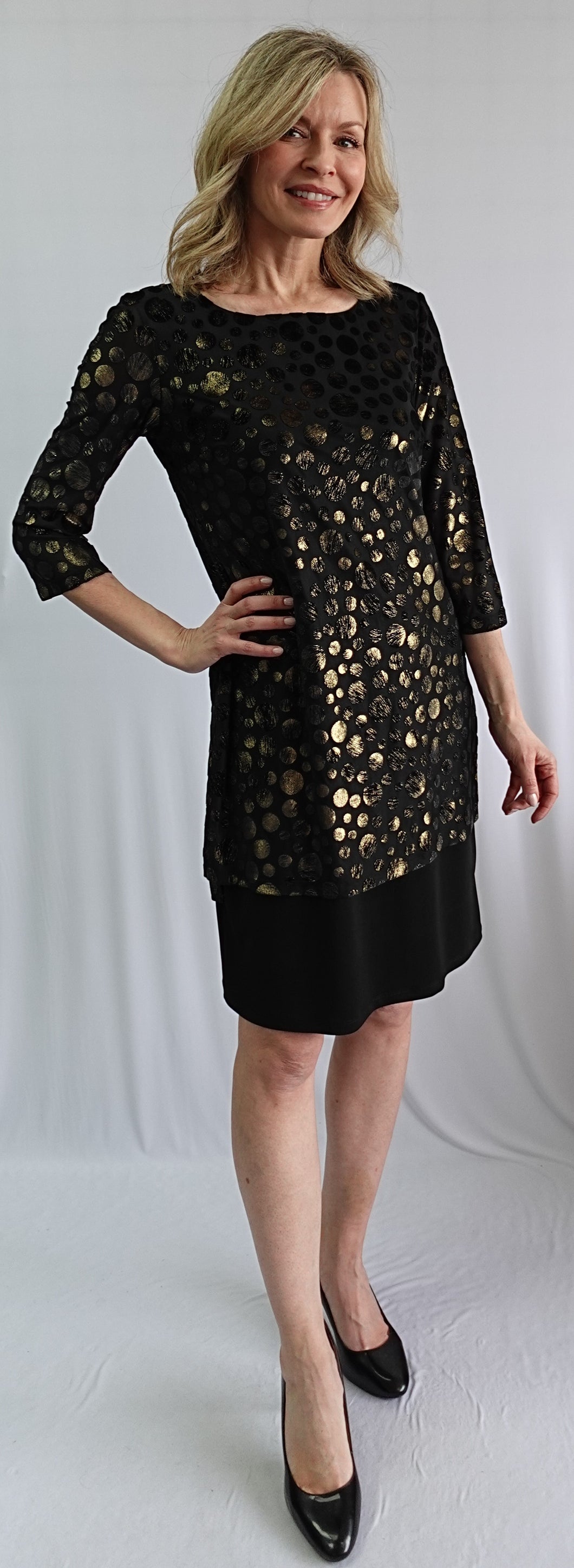 Softworks - 107001 - Layered Dress - Black/Gold