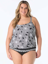 Load image into Gallery viewer, Beach House - HW4F120 - Plus Size Sarah Blouson Tankini - Floral Allure
