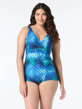 Load image into Gallery viewer, Gabar - G4J434 - V Neck One Piece Swimsuit - Black Blue
