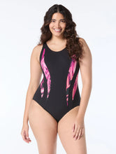 Load image into Gallery viewer, Gabar - G4X405 - Aquafitness Scoop Neck One Piece - Pink Multi
