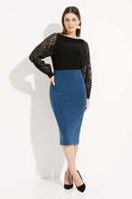 Load image into Gallery viewer, Joseph Ribkoff - 163083 - High Waist Pencil Skirt - Nightfall
