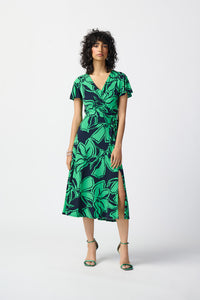 Joseph Ribkoff - 241052 - Floral Print Midi Dress - Midnight blue/green