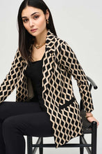 Load image into Gallery viewer, Joseph Ribkoff - 243929 - Brushed Jacquard Geometric Print Blazer - Black/Gold
