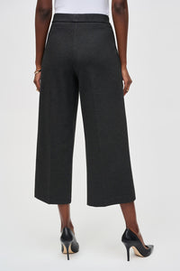 Joseph Ribkoff - 243259 - Heavy Knit Pull-On Culotte Pant - Black