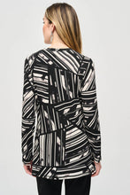 Load image into Gallery viewer, Joseph Ribkoff - 243190 - Silky Knit Abstract Stripe Top - Black/Multi
