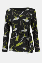 Load image into Gallery viewer, Joseph Ribkoff - 243197 - Sweater Knit Abstract Top - Blk/Multi
