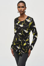 Load image into Gallery viewer, Joseph Ribkoff - 243197 - Sweater Knit Abstract Top - Blk/Multi
