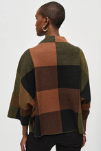Load image into Gallery viewer, Joseph Ribkoff - 243948 - Plaid Jacquard Sweater Knit Top - Multi
