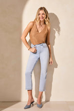 Load image into Gallery viewer, Tribal - 5721O - Audrey Pull On Straight Crop Jeans - Lt Surf
