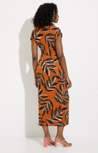 Load image into Gallery viewer, Joseph Ribkoff - 232063 - Printed Wrap Dress - Rust/Multi
